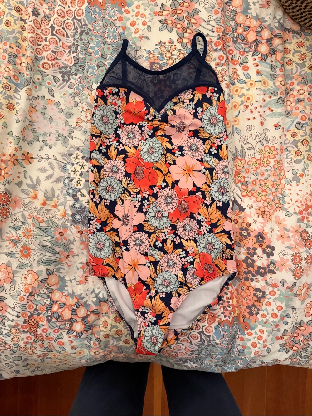 Eleve Dancewear Navy Floral Leotard